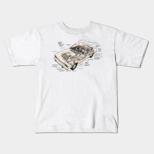 FORD CAPRI - brochure cutaway Kids T-Shirt